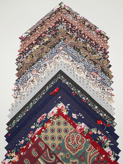 Набор тканей для рукоделия "Импортный хлопок: Цветочные напевы", 20*20 см, 25 шт