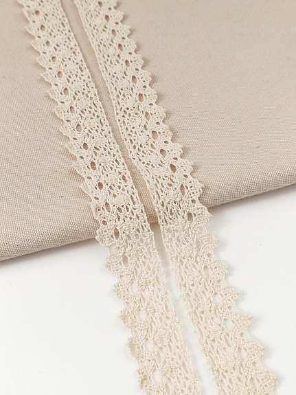 Кружево цв.суровый, ш.25мм, хлопок-100%, рис.117/3