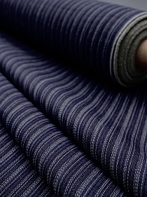 Плотная джинсовая ткань «Строчка» цв.чернильный, ш.1.8м, хлопок-65%, п/э-35%, 310гр/м.кв