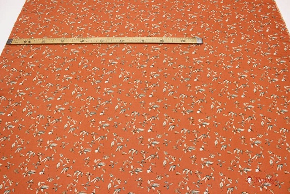 БРАК(цена снижена) Плательная вискоза "Грета" цв.оранжево-терракотовый, ш.1.48м, вискоза-100%