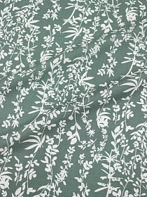 Штапель "Былинка" цв.винтажная хвоя, ш.1.45м, вискоза-100%, 100гр/м.кв