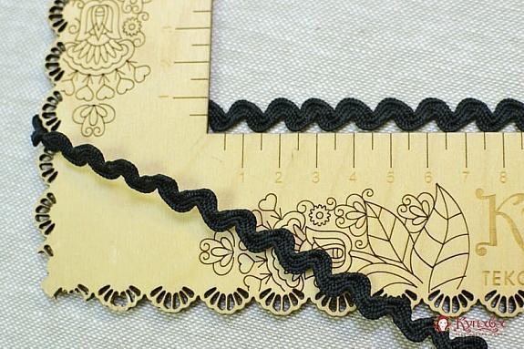 Вьюнчик цв.черный с зеленым оттенком, 10мм, п/э-100%