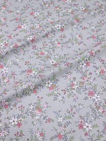 Сатин "Милати" цв.св.серо-голубая дымка, ш.1.6м, хлопок-100%, 110гр/м.кв