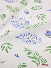 Муслин двухслойный "Лесные веточки", ш.1.35м, хлопок-100%, 100гр/м.кв