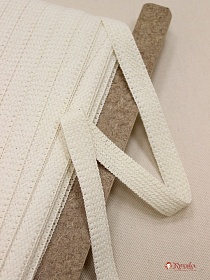 Тесьма плетеная, цв.суровый, 17мм, вискоза-100%