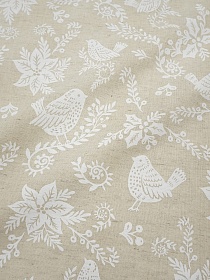 Полулен "Воробушек" (на суровом), ш.1.5м, лен-30%, хлопок-70%, 140гр/м.кв