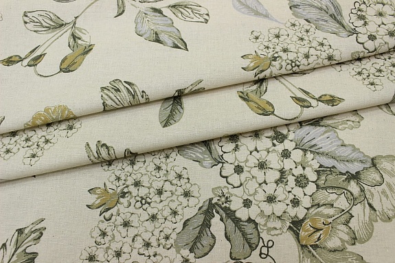 Мерный лоскут (ткань в отрезах) - Полулен "Весенний трепет" (на суровом), ш.2.2 м, лен-24%