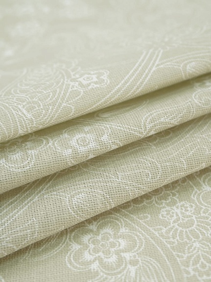 Бязь "Загадочный цветок - монохром" цв.оливково-серый, (комп), ш.1.5м, хлопок-100%, 110гр/м.кв