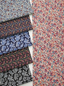 Набор тканей для рукоделия "Импортный хлопок: Цветочная капель", 45см*30см, 6шт