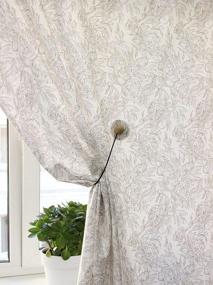 Рогожка Премиум "Пионовый рай", ш.1.5м, хлопок-100%, 205гр/м.кв