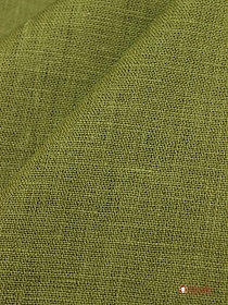 Лен костюмный цв.Зеленый хаки-2, ш.1.5м, лен-100%, 190гр/м.кв