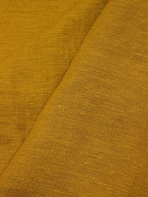 Лен с вискозой с эффектом мятости цв.Горчица, ш.1.45м, лен-53%, вискоза-47%