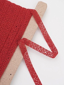 Кружево хлопок-90%, п/э-10%, 12мм, цв.красный-2