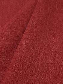 Мерный лоскут (ткань в отрезах) - Крапива Рами (Ramie) эф.варености цв.Винтажный красно-терракотовый