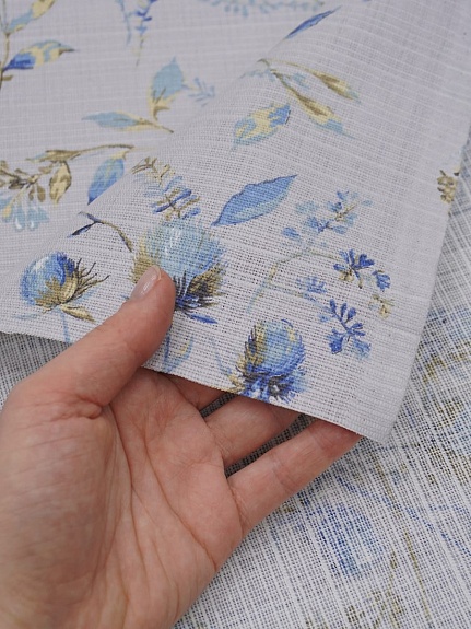 Ткань для столового белья с пропиткой "Летний вальс", ш.1.55м, хлопок-100%, 170гр/м.кв