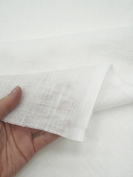 Мерный лоскут Лен сорочечный с эффектом мятости цв.Белый (отбеленный), ш.1.45м, лен-100%, 125гр/м.кв