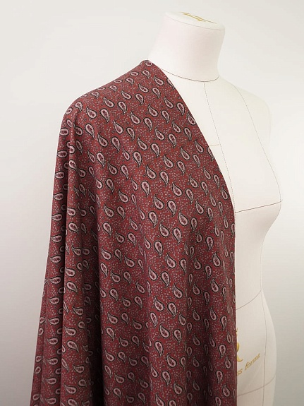 Хлопколен "Наиля" цв.терракотово-коричневый, ш.1.5м, лен-20%, хлопок-80%, 170гр/м.кв