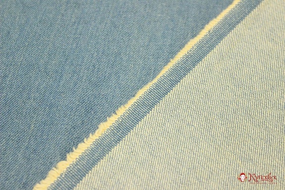 Плотная джинсовая ткань цв.Лазурно-серый винтаж, СОРТ2, ш.1.5м, хлопок-95%, п/э-5%, 310гр/м.кв(О)