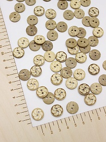 Пуговица светлый кокос, Цветочек, ВИД2, 15мм, 2 отверстия