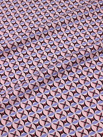 Штапель "Экспрессия" цв.розовый/сиреневый, ш1.46м, вискоза-100%, 90гр/м.кв 