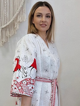 Халат из Рогожки "Мезенская роспись - кони"