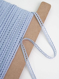 Кружево цв.небесно-голубая дымка, ш.08мм, хлопок-90%, п/э-10%, рис.092/20