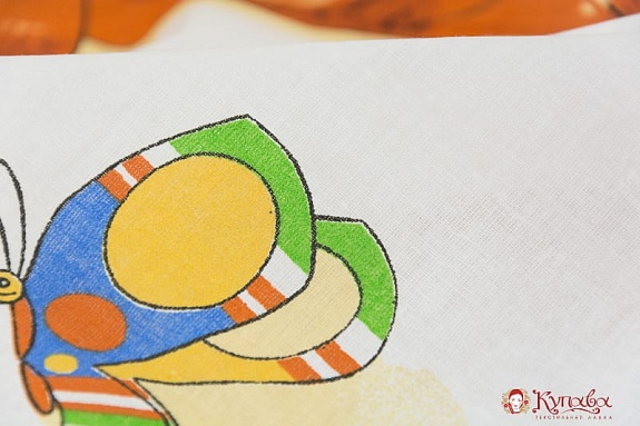 Ситец Жираф и туземец (раппорт 1м)  хлопок-100%, ширина- 1.5м, 95 гр/м.кв.