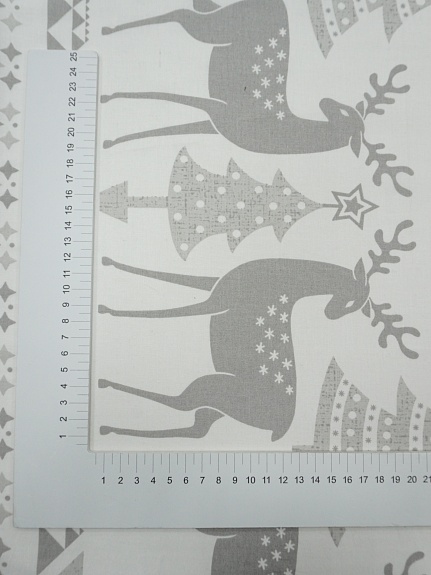 Поплин "Карелия - олени", (комп), ш.2.2м, хлопок-100%, 110гр/м.кв