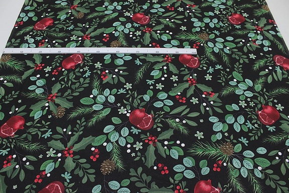 Рогожка "Гранатовый сад", ш.1.5м, хлопок-100%, 165гр/м.кв