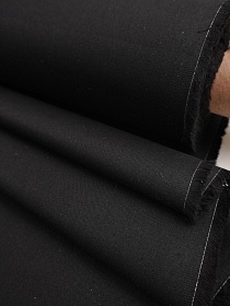 Хлопковый Твил цв.Черный, СОРТ2, ш.1.6м, хлопок-100%, 190гр/м.кв