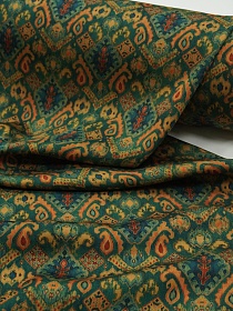 Штапель Премиум "Дильдора" цв.зеленая морская волна, ш.1.5м, вискоза-100%, 125гр/м.кв