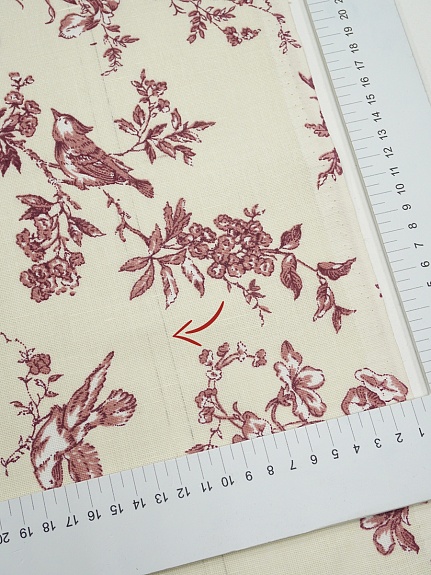 Полулен "Райские птицы" цв.вишневый, СОРТ2, ш.2.2м, лен-30%, хлопок-70%, 140гр/м.кв