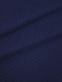 Фактурный хлопок "Шарики" цв.чернильно-синий, СОРТ2, ш.1.4м, батист, хлопок-100%, 80гр/м.кв