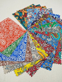 Комплект образцов "Бязь, тип рисунка "Пейсли"
