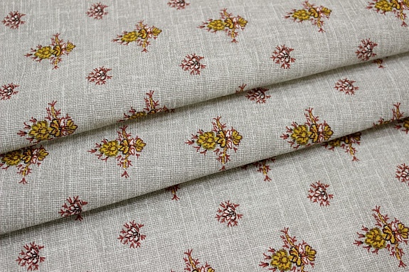 Рогожка "Васама" цв.серо-бежевый меланж, ш.1.5м, хлопок-100%, 160гр/м.кв