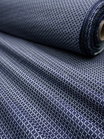 Импорт. ситец "Волнистые соты" цв.чернильный, СОРТ2, ш.1.6м, хл-100%, 80гр/м.кв