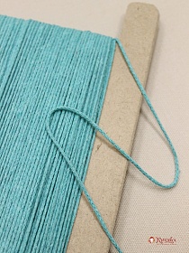 Шнур цв.мятно-бирюзовый, 2мм, хлопок-100%