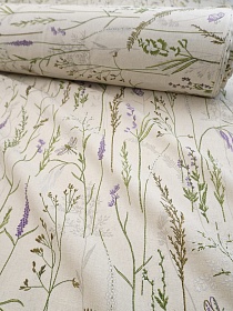 Полулен "Шалфей" (на суровом), ш.2.2м, лен-30%, хлопок-70%, 140гр/м.кв 