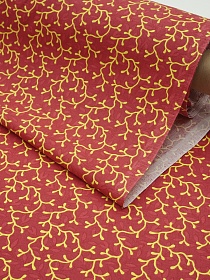 Перкаль "Ветвистое сплетение" цв.красный, ГОСТ, ш.1.5м, хлопок-100%, 125гр/м.кв