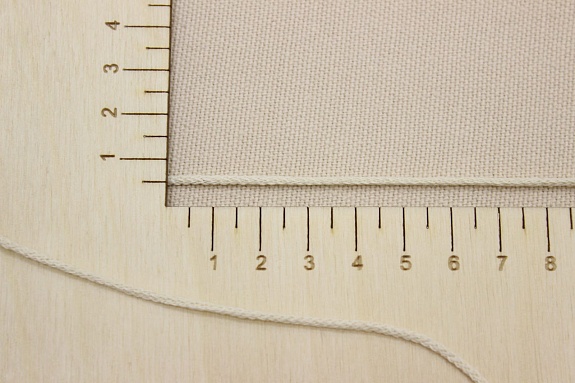 Шнур цв.суровый, рыхлый, 2мм, хлопок-100%