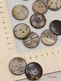 Пуговица кокос, 30мм, 2 отверстия