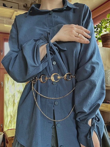 Рубашка из хлопка крэш цв.этнографический