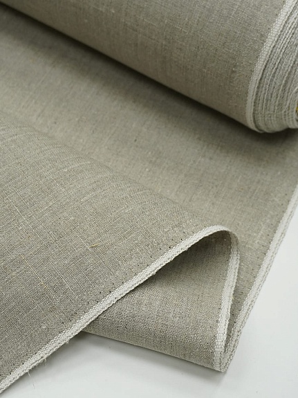 Лен интерьерный цв.Натуральный темный, ш.1.5м, лен-100%, 230гр/м.кв