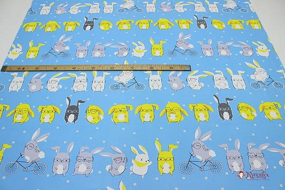 Бязь "Заячьи мечты", ш.1.5м, хлопок-100%, 140гр/м.кв