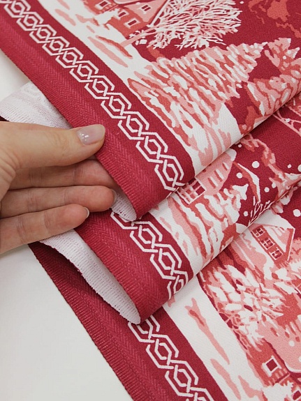 Дорожка "Полет Санты", ш.0.5м, хлопок-100%, 228гр/м.кв