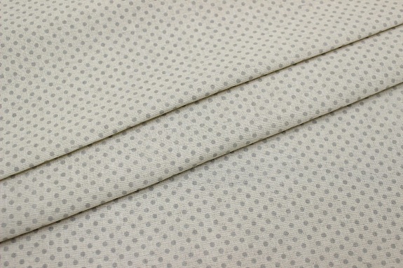 Полулен "Мелкий серый горох (3мм)" (на суровом), ш.1.5м. лен-30%, хлопок-70%, 140гр/м.кв