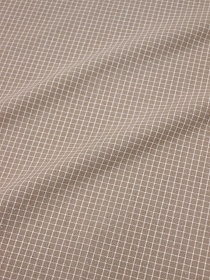Мерный лоскут Пестрядь "Средняя клетка на бежево-кофейном", ш.1.45м, хлопок-95%, п/э-5%, 140гр/м.кв