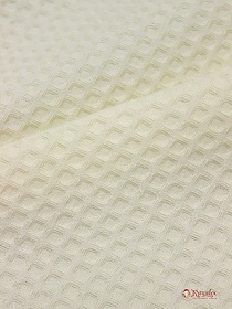 Вафельное премиум-полотно "Italy" цв.Шампань, СОРТ2, ш.1.5м, хлопок-100%, 240гр/м.кв