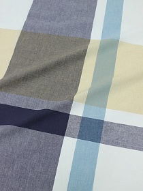 Вареный (стираный) хлопок "Крупная цветная клетка", ш.2.5м, хл-100%, 115гр/м.кв