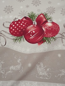 Вафельное полотно "Новогодний перезвон", ш.1.5м, хлопок-100%, 155гр/м.кв